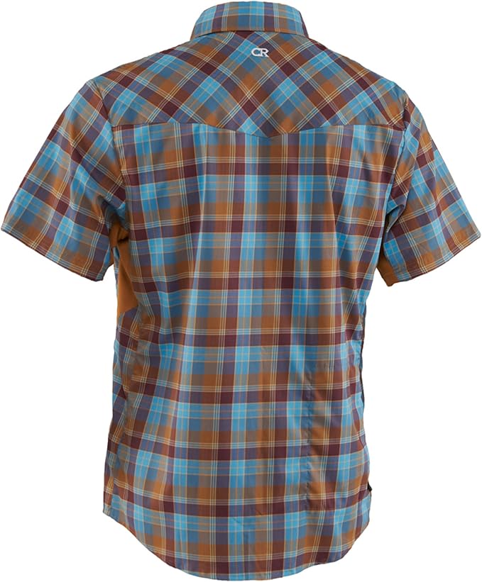 Club Ride Apparel New West Cycling Shirt - Men's Short Sleeve Cycling Jersey - Sport Fit Snap Down Top - 50 UPF Riding Shirt