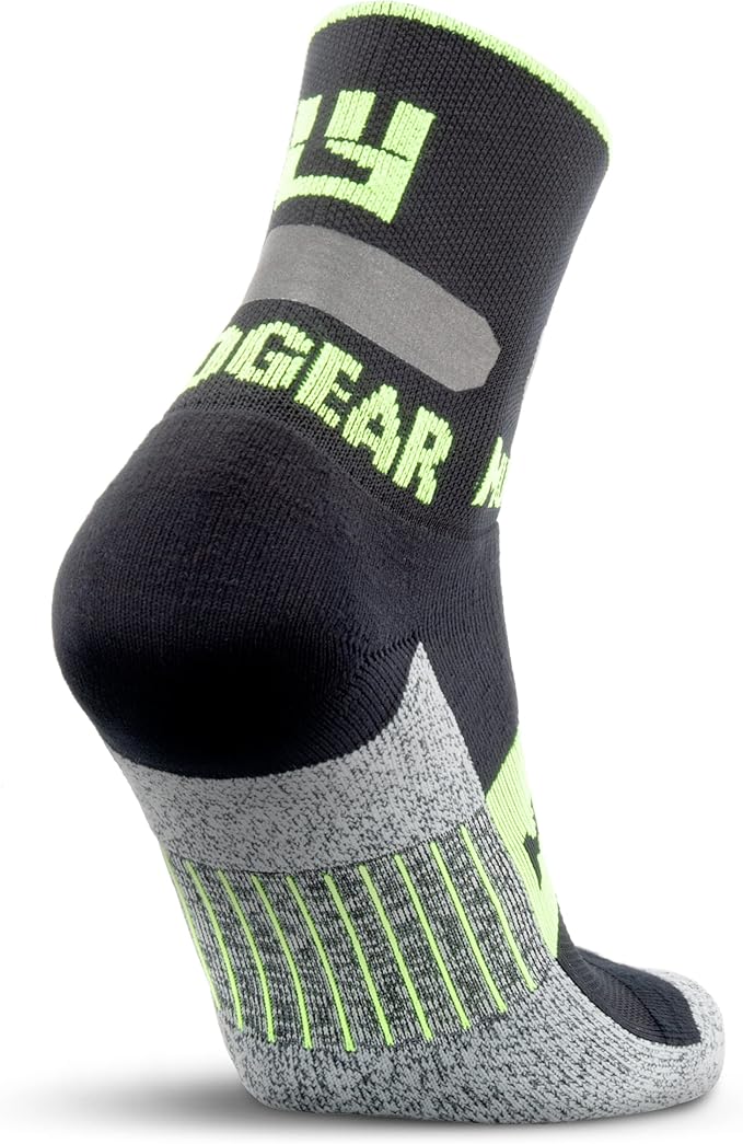 Crew Length Trail Running Socks, Quick-Drying Mid-Calf Socks with Arch Support, Sweat-Resistant, Breathable Athletic Socks