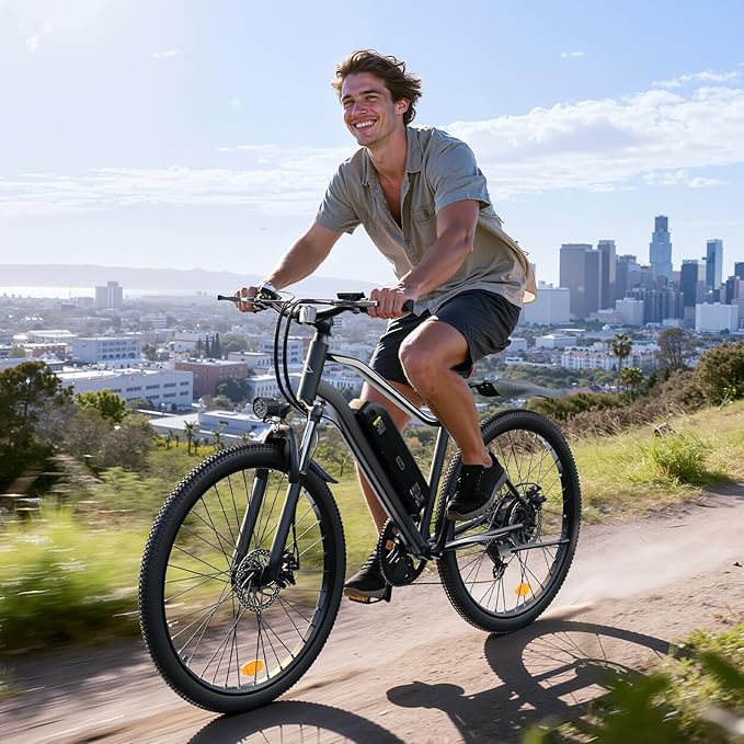 Electric Bike - 750W Peak Motor Electric Bicycle, 20MPH, 60 Miles, Removable Battery, Shock Absorber, 5 Speed E Bike, 26” Tire Commuter Electric Bicycle for Adults