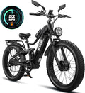 EcoE 5000W Dual Motor Electric Bike for Adults 52MPH with Charge Voltage 63V Battery, 26x4 Fat Tire All Terrain Ebikes, Full Suspension E Bike, SHM 7-Speed Gear Electric Bicycle -z-4