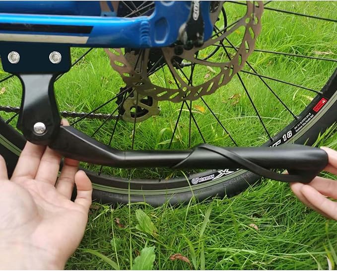 Bike Kickstand Aluminium Adjustable Center Bicycle Kickstand suitable Rear Side Bicycle Kickstand Fit for 26" 27.5" 29" 700C Bike Kick Stand for Bicycles Kickstand