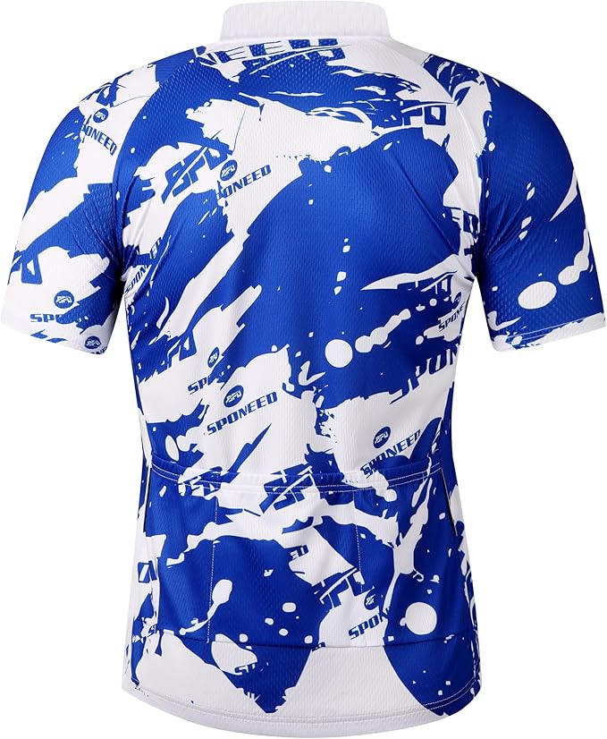 Men Bike Jersey Short Sleeve Road Cycling Shirts Biking Tops Moisture Wicking