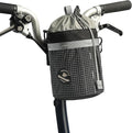 Rhinowalk Bike Handlebar Bag 2.5L Bicycle Bottle Holder Bag, TPU-Coated Handlebar Pouch with Shoulder Strap, Fits City Bikes & Folding Bikes like Brompton (Black)