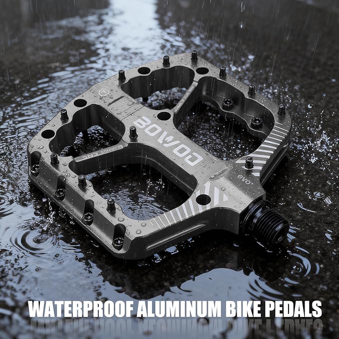 Bike Pedals 9/16" Lightweight Non-Slip Bicycle Platform Pedals - Fits Most Adult Bikes & Mountain Bikes &MTB, Road Bikes and Slip-Resistant Design
