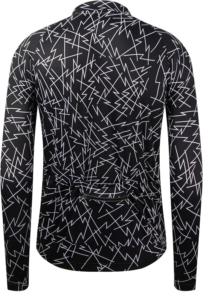 Coconut Ropamo CR Long Sleeve Cycling Jersey Mens, 3+1 Zipper Pockets Bicycle Tops Quick Dry Breathable Biking Shirt