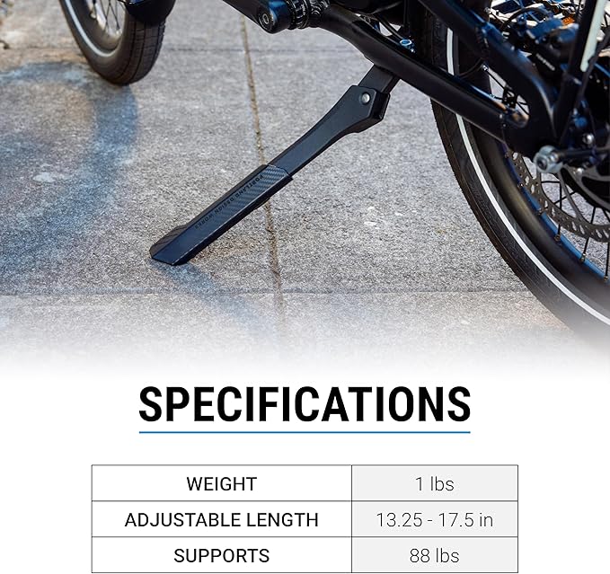 Portland Design Works Sturdy Lad E-Bike Kickstand - E-Bike Accessories, Kick Stands for Adults Bikes