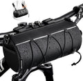 GXCROR Bike Handlebar Bag Waterproof 2.4L - Bicycle Front Bag Frame Storage Roll Bag Mountain Road, Bag Professional Cycling Accessories, Convertible to Crossbody Sling & Hand Carry Bag Handlebar Bag