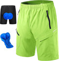 Men's Mountain Bike Shorts 3D Padded Baggy Bicycle Riding Cycling Shorts Quick Dry Lightweight Biking Shorts