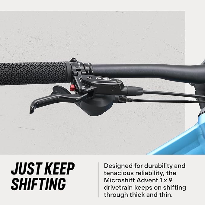 Mongoose Switchback Mountain Bike for Men and Women, 8 to 10-Speed Drivetrain with Trigger Shifters, 27.5 to 29-Inch Wheels, 15.5 to 17.5-Inch Frame