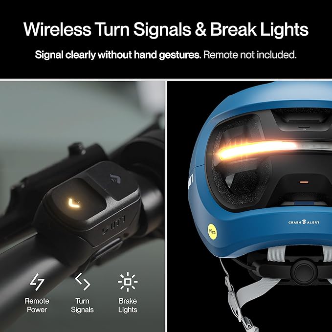 AURA Smart E-Bike Helmet with MIPS Safety, NTA-8776 Certified for 28mph, Integrated 500 Lumen LED Lights, Crash Detection, Turn Signals and Automatic Brake Light