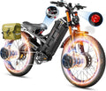eAhora 5600W Romeo Pro 3 Dual Motor Electric Bike for Adults 50MPH, 60V70A, 26x4 Fat Tire Full Suspension All Terrain Ebike for Men Women, Up to 200 Miles for Snow Off-Road Commuter Mountain E-Bike
