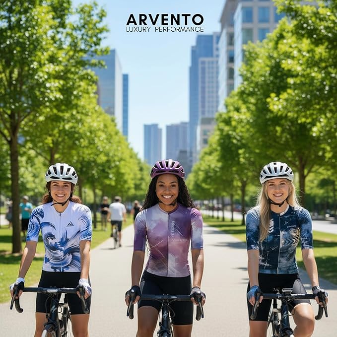 ARVENTO Unisex Cycling Jersey – Performance Fit, Breathable & Quick-Dry Short-Sleeve Road Jersey, 3 Rear Pockets