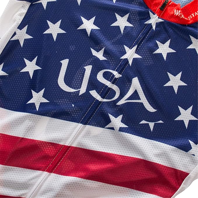 Cycling Jerseys Men Bicycle Short Sleeve Summer Shirt Bike Biking Tops Riding Clothing Flag