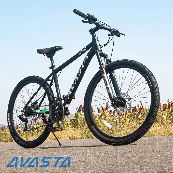 AVASTA AV300 26 27.5 inch Mountain Bike with 21-Speed, Aluminum Frame, Dual Disc Brake, Comfortable Saddle, Multiple Colors
