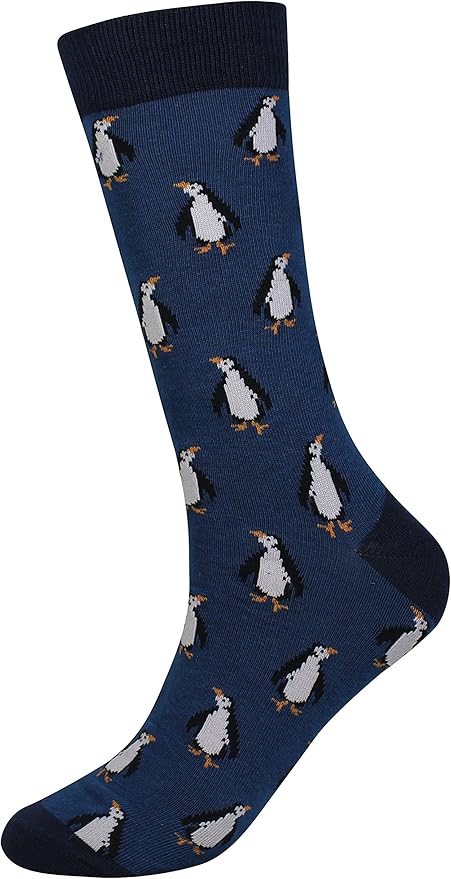 Cansok Men's 2/4 Packs Fun Crazy Novelty Dress Crew Socks