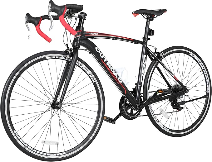 700C Wheel Road Commuter Bike, 14 Speed Shifter, Dual Disc Brakes Racing Bicycle with Light Aluminum Alloy Frame for Adult Men and Women