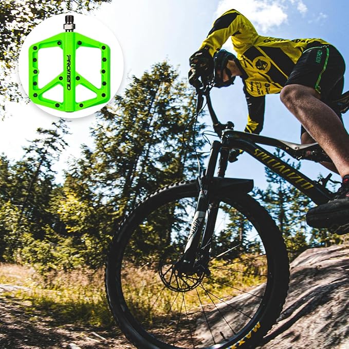 Mountain Bike Pedals - Durable Nylon DU Bearing Platform Pedals for MTB and BMX