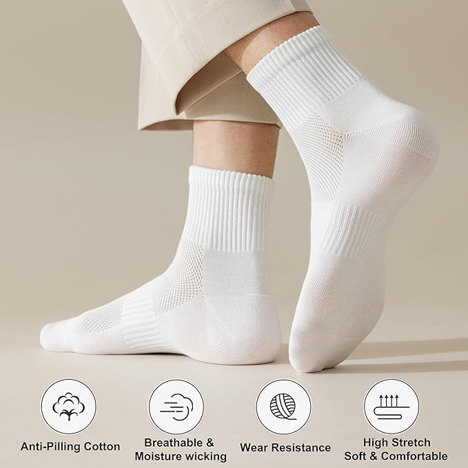 MAGIARTE Womens Mini Crew Ankle Socks Athletic Casual Cotton Socks for Women