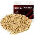 BUCKLOS 6/7/8/9/10/11/12 Speed Bike Chain, High Performance Lightweight Bicycle Chains for Road Bike/Mountain Bike/Ebike,Compatible with Shimano, SRAM, Campagnolo Silver/Gold