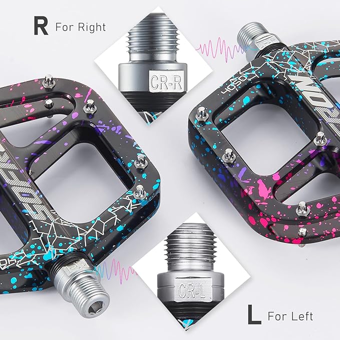 Lightweight Bike Pedals - Non-Slip Mountain and Road Bicycle Pedals for BMX