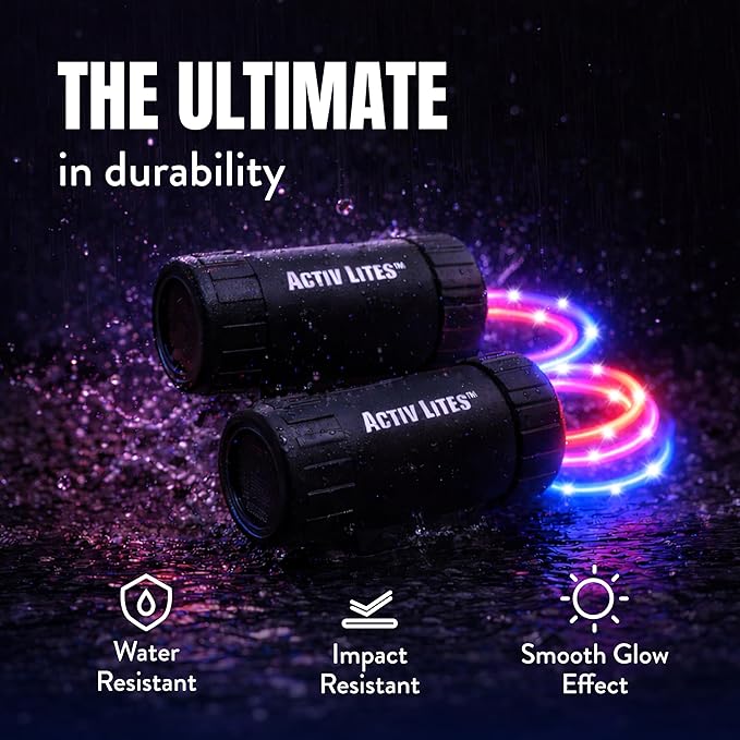 Activ Life 2-Tire Pack LED Bike Wheel Lights with Batteries Included, Get 100% Brighter and Visible from All Angles for Ultimate Safety and Style