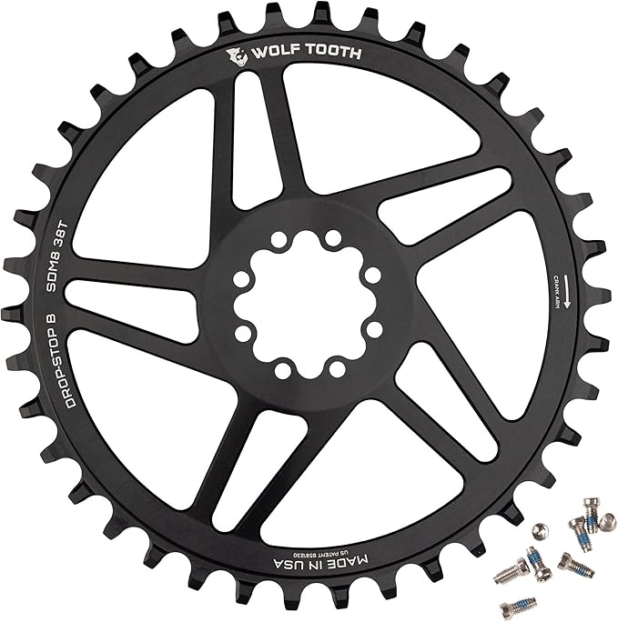 Wolf Tooth Direct Mount Chainring for SRAM 8-Bolt Raw Silver