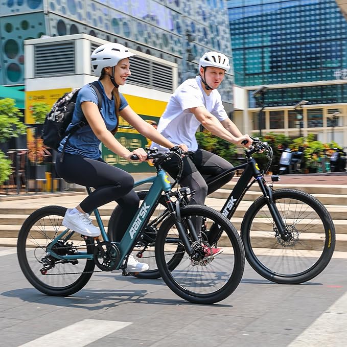 Electric Bike 24" / 26", 22Mph Speed & & Peak 750W Motor, 360Wh Lithium Battery & 7-Speed Gear, Max Range 40+ Miles(Pedal-Assist), Electric Mountain Bicycle for Adults Women Men