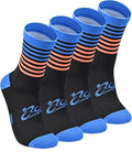 Mens and Womens Anti Odor Blister Resistant Seamless Thin Compression Quarter Crew Athletic Cycling Socks