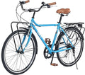 Vintage Style 26 Inch Adult Cruiser Bicycle Hybrid Bike 7 Speeds Commuter Bike for Women, Men, Seniors, SHMANO Shifter and derailleur Step-Over Steel Frame,Double Cargo Rack，4 Colors