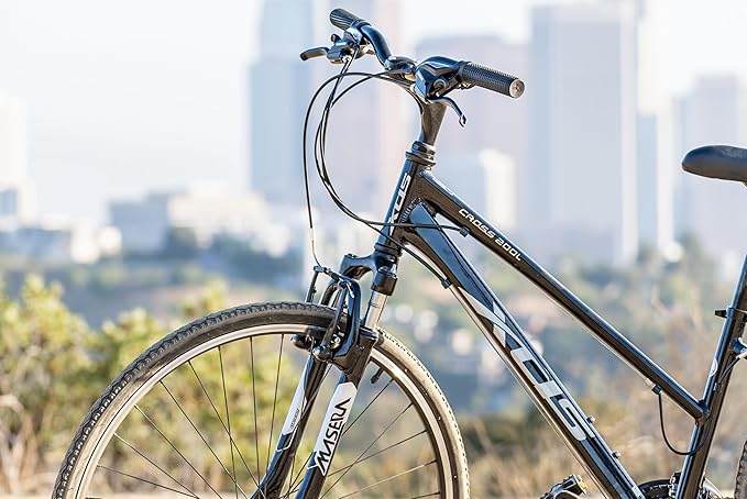 XDS Cross200 Women’s 21-Speed Step-Through Hybrid Bike – 700C Wheels, Black
