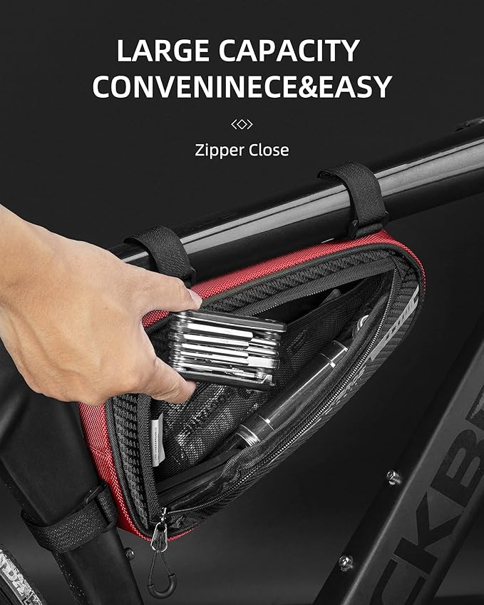 ROCKBROS Bike Bicycle Triangle Bag Bike Storage Bag Bicycle Frame Pouch Bag for MTB Road Bike Cycling Bike Accessories