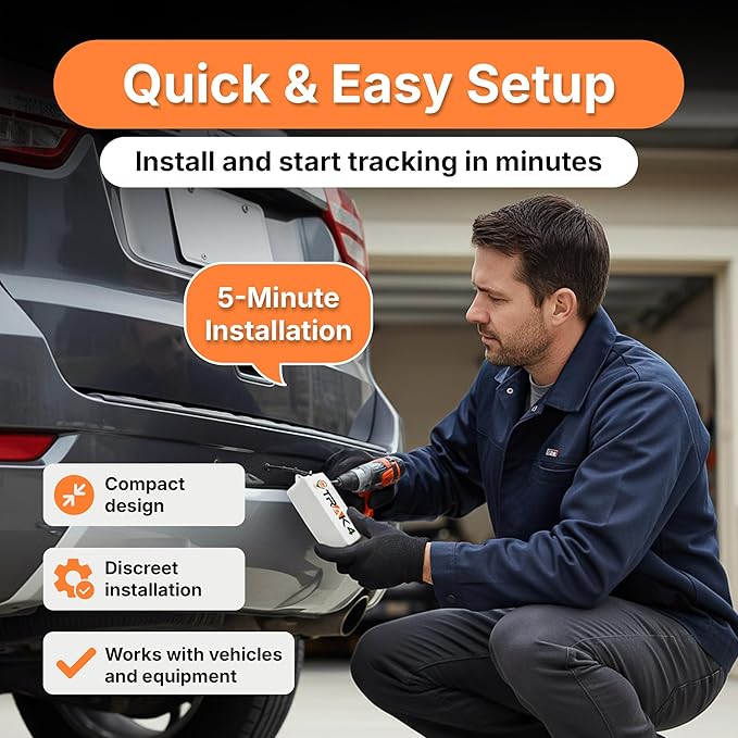 Trak-4 GPS Tracker for Vehicles, Assets, Equipment. Long Battery Life, Waterproof, Global Tracking. Low-Cost Subscription Required.