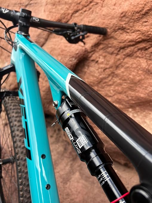 Precut Bike Frame Protection Tape- High Impact Clear Vinyl Wrap Includes 4 Sheets (8.5”x14.5) eBike, MTB Frame Protection, Protects from Scratches and Dings (Glossy Clear)