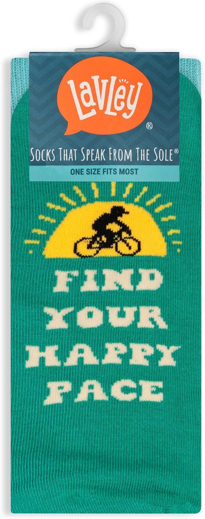 Lavley Bike Socks - Gifts for cyclists and mountain bikers - Fun holiday or birthday gift - Great stocking stuffer