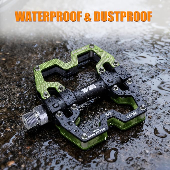 Bike Pedals 9/16" Lightweight Non-Slip Bicycle Platform Pedals - Fits Most Adult Bikes & Mountain Bikes &MTB, Road Bikes and Slip-Resistant Design