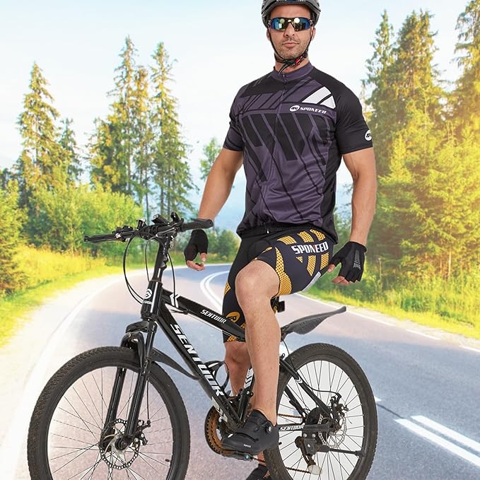 sponeed Men's Cycling Shorts Padded Bicycle Riding Pants Bike Biking Clothes Cycle Wear Tights