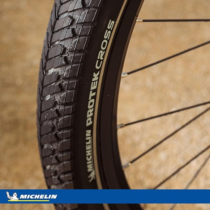Michelin Protek Cross Tires – All-Terrain, Reinforced, Anti-Puncture, Clincher, E-Bike Compatible, Durable City Rubber Technology