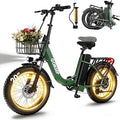 1800W Electric Bike for Adults, 52V/18.2AH Removable Battery Electric Bike, 86 Miles Long Range Foldable Fat Tire Electric Bicycle, 7-Speed Electric Commuter Bicycles, UL2849 Certified, Max 330LBS