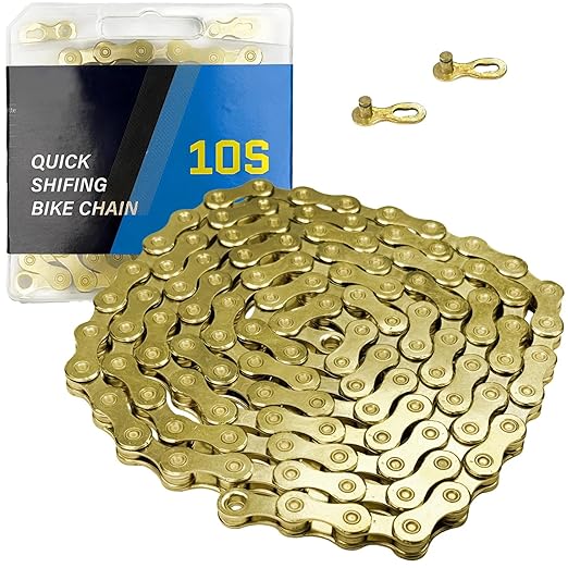 VERKSTAD 10 Speed Bike Chain, Bike Chain 1/2" x 11/128" 116 Links for Road Bike Mountain Bike Racing Cycling