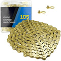 VERKSTAD 10 Speed Bike Chain, Bike Chain 1/2" x 11/128" 116 Links for Road Bike Mountain Bike Racing Cycling