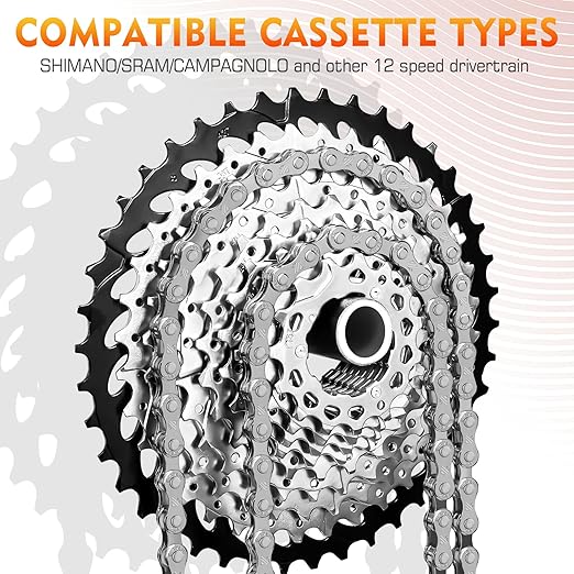 BUCKLOS 6/7/8/9/10/11/12 Speed Bike Chain, High Performance Lightweight Bicycle Chains for Road Bike/Mountain Bike/Ebike,Compatible with Shimano, SRAM, Campagnolo Silver/Gold