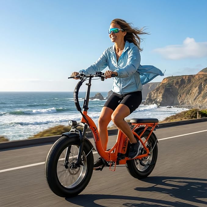 Electric Bike for Adults, 750W Long Range Foldable Ebike with One/Dual Removable Battery, 40-120 Mile/25-30MPH, 20"/16“ Fat Tire Electric Bicycle