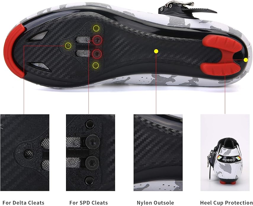Unisex Cycling Shoes Compatible with pelaton Indoor Road Bike Riding Shoes for Men and Women Delta Cleats Clip Outdoor Pedal