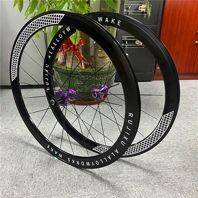 Road Bike Carbon Wheels 700C 30/40/50mm Double Layer Bike Rim Aluminum Alloy Quick Release C/V/Rim-Brake Bike Wheels 7-12 Speed Wheelsets