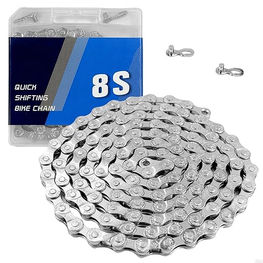 VERKSTAD 6/7/8 Speed Bike Chain, Bike Chain 1/2" x 3/32" 116 Links for Road MTB Racing Cycling