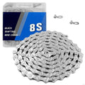 VERKSTAD 6/7/8 Speed Bike Chain, Bike Chain 1/2" x 3/32" 116 Links for Road MTB Racing Cycling