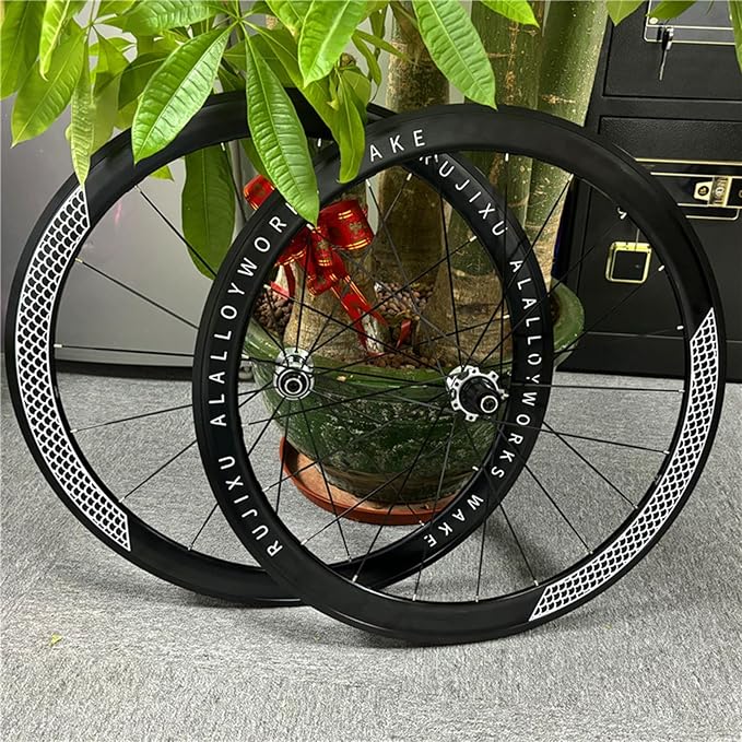 Road Bike Carbon Wheels 700C 30/40/50mm Double Layer Bike Rim Aluminum Alloy Quick Release C/V/Rim-Brake Bike Wheels 7-12 Speed Wheelsets