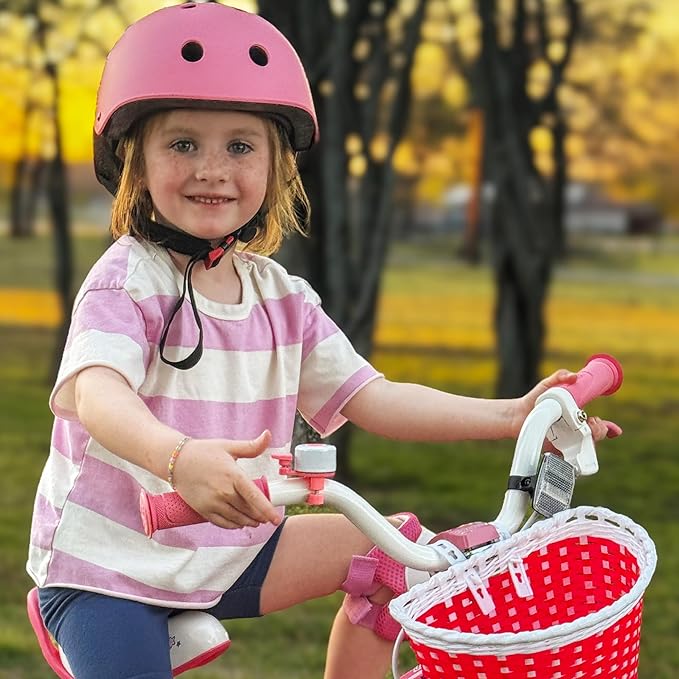 RoyalBaby Kids Bike Bell, Bicycle Accessories for Boys and Girls, Easy Installation, Black & Pink