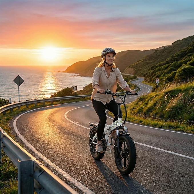 1000W Folding Electric Bike for Adults,75+ Miles,30+MPH,48V 20.8Ah Removable Battery,20" Fat Tire Electric Bike,Front Suspension 7-Speed Commuter Ebike,UL Certified