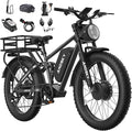 Apex 50 Electric Bike Dual Motor for Adults (CA Immediate-De'livery) 52V 25AH/48V 25AH, 26" Fat Tires Full Suspension 35MPH/100Mile, Hydraulic Brake